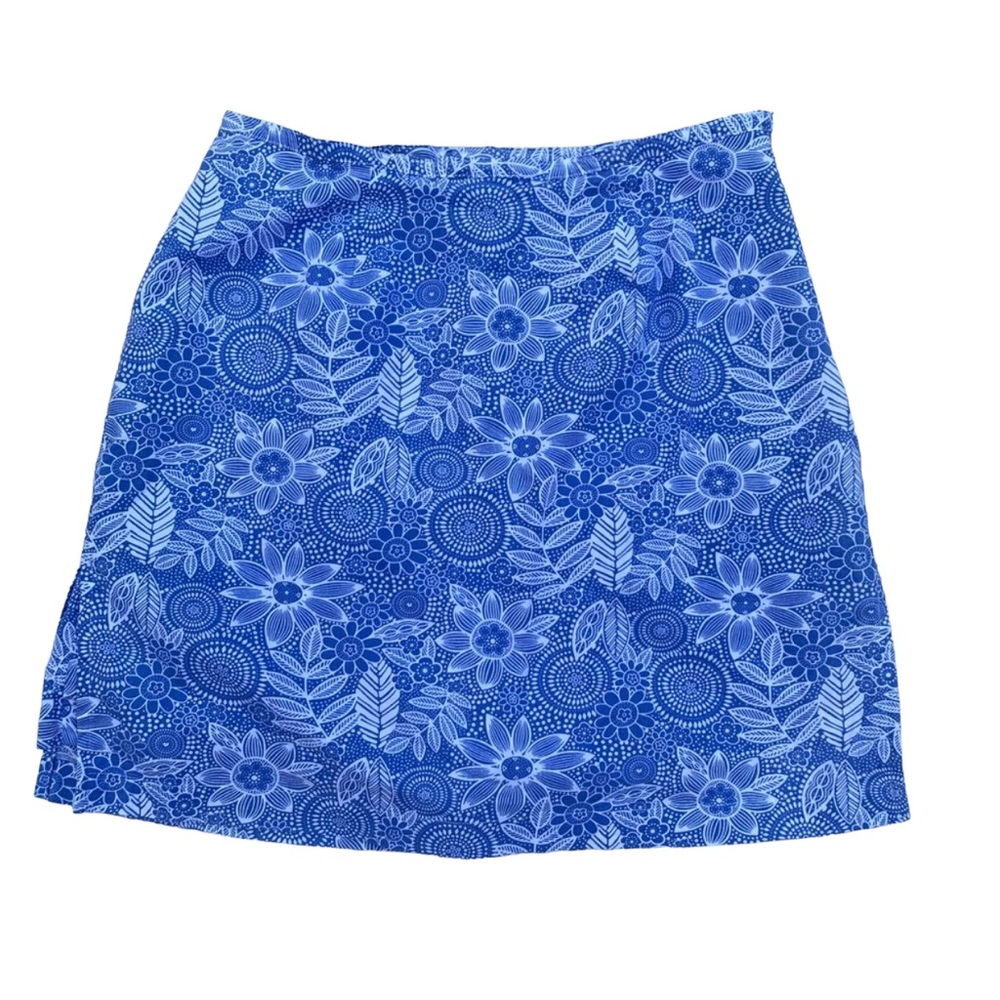 Kim Rogers Blue & White Floral Mini Skort Size 8